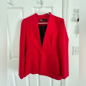 Red Zara blazer